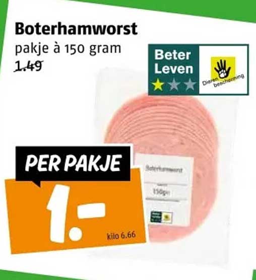 Boterhamworst pakje à 150 gram