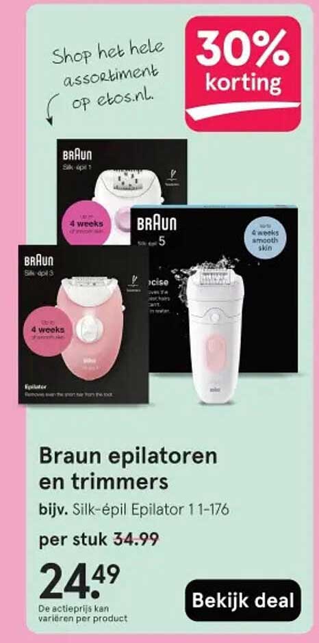 Braun epilatoren en trimmers bijv. Silk-épil Epilator 1 1-176
