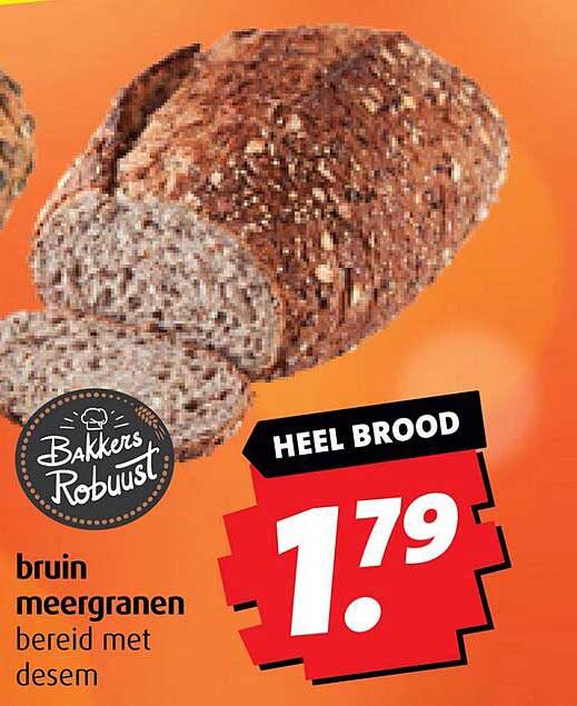 Bruin meergranen brood bereid met desem