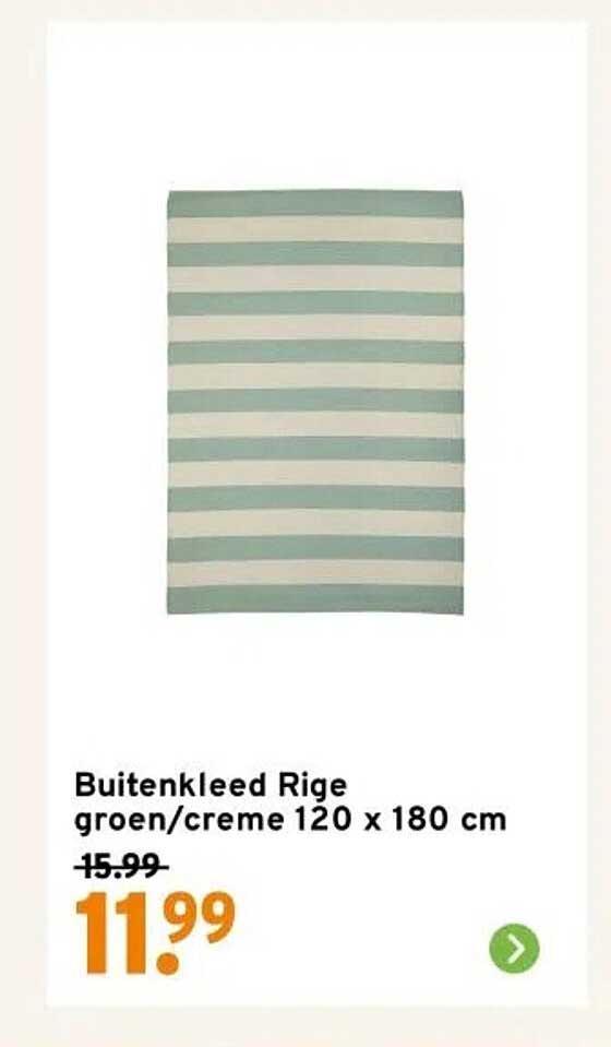 Buitenkleed Rige groen/creme 120 x 180 cm