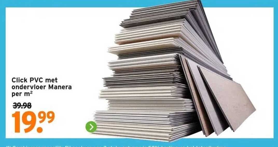 Click PVC met ondervloer Manera per m²