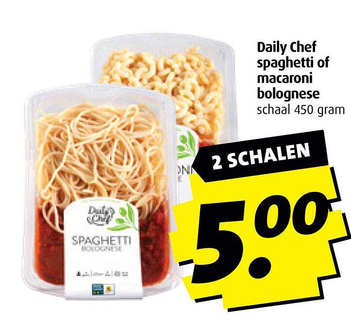 Daily Chef spaghetti of macaroni bolognese schaal 450 gram