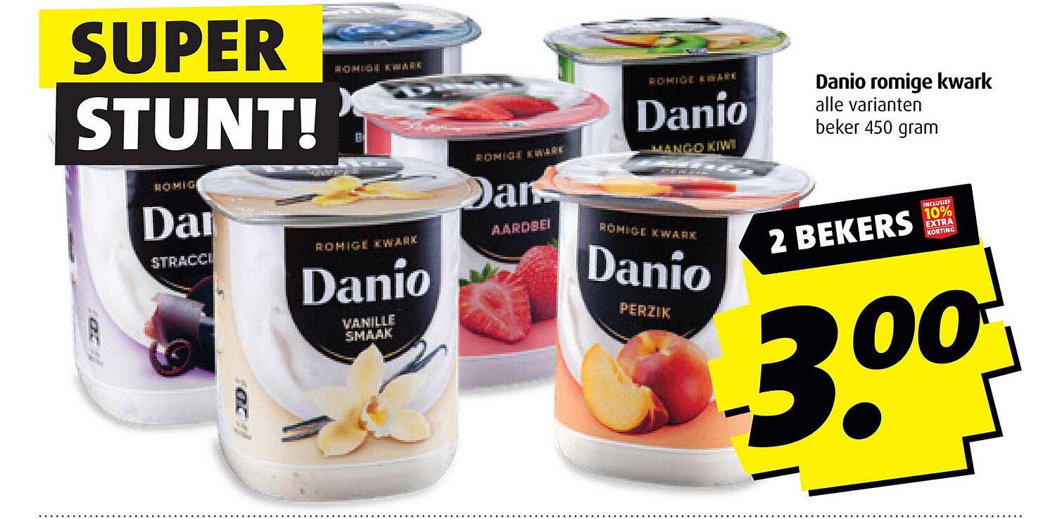 Danio romige kwark alle varianten beker 450 gram