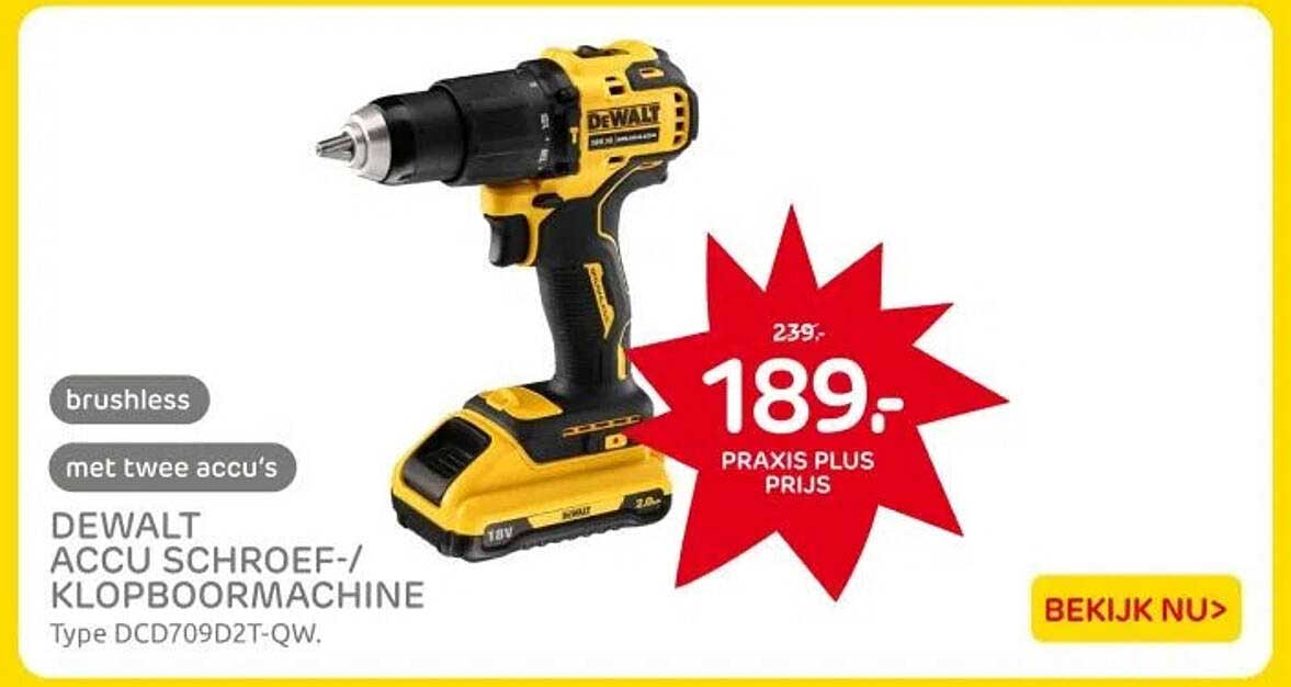 DEWALT ACCU SCHROEF-/KLOPBOORMACHINE