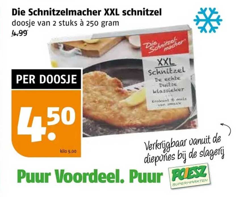 Die Schnitzelmacher XXL schnitzel doosje van 2 stuks à 250 gram