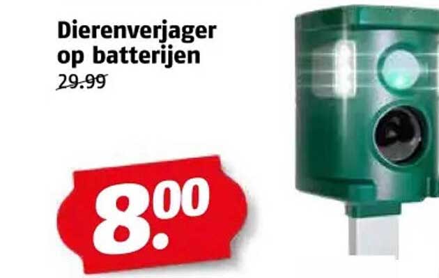 Dierenverjager op batterijen