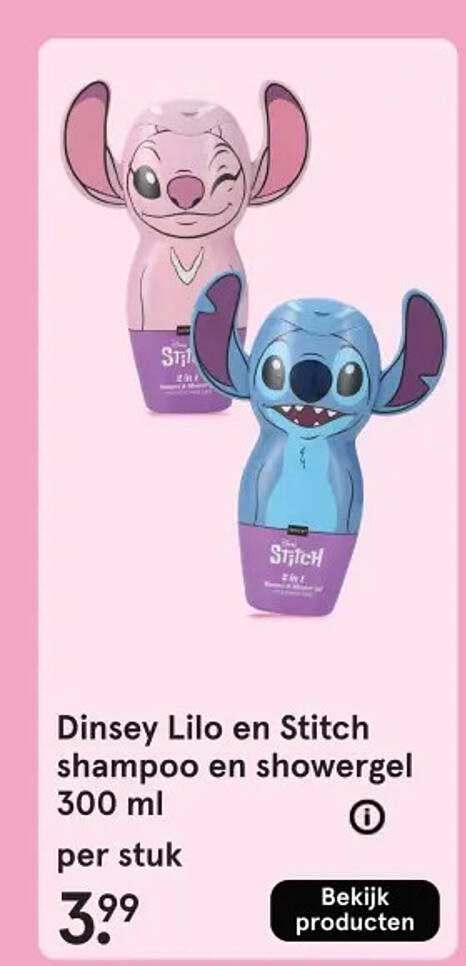 Dinsey Lilo en Stitch shampoo en showergel 300 ml per stuk
