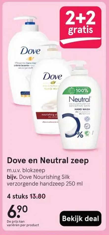 Dove en Neutral zeep