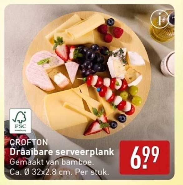 Draaibare serveerplank
