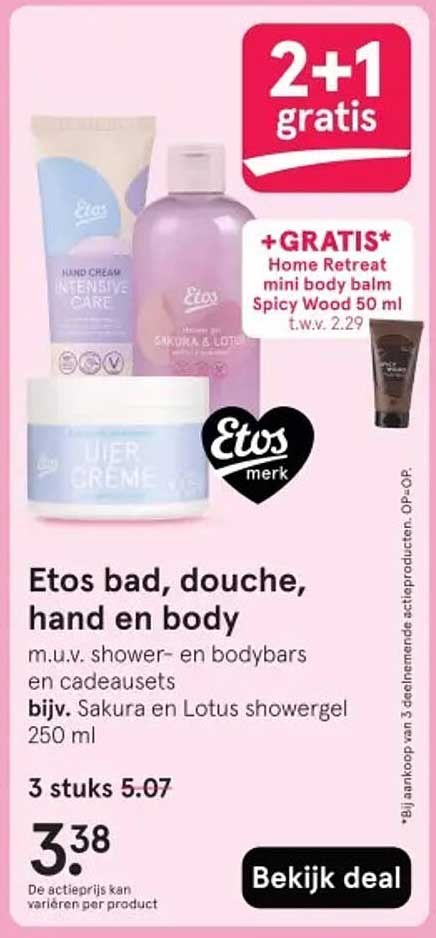 Etos bad, douche, hand en body