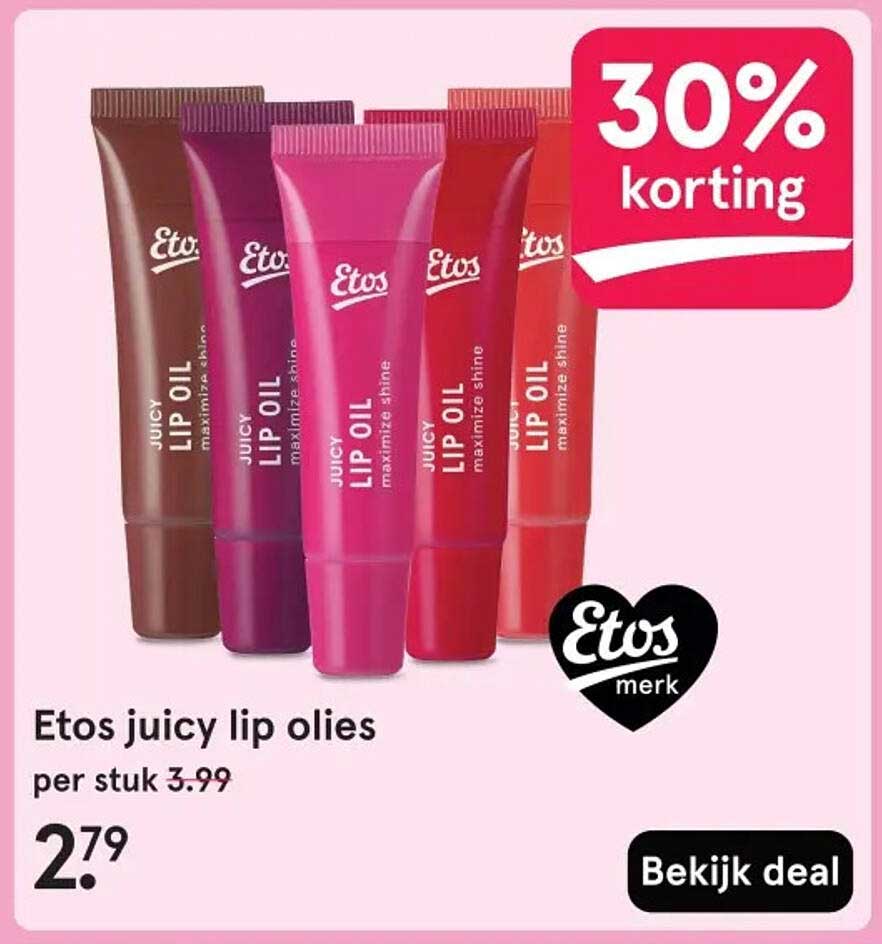 Etos juicy lip olies