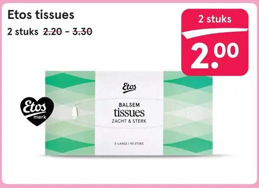 Etos tissues 2 stuks