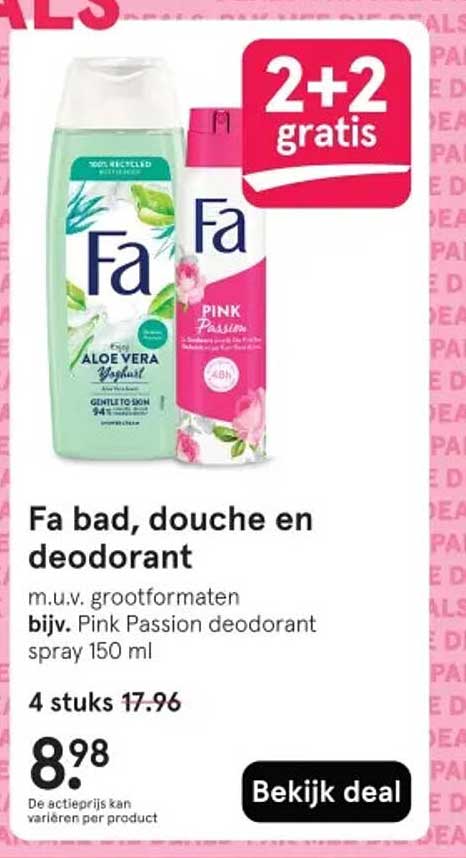 Fa bad, douche en deodorant
