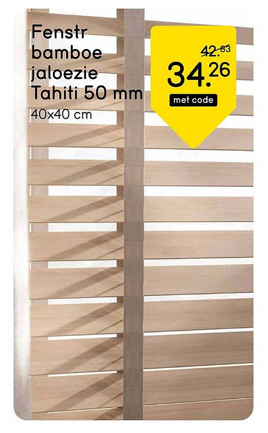 Fenstr bamboe jaloezie Tahiti 50 mm