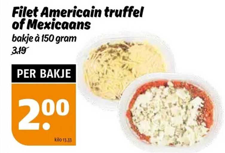 Filet Americain truffel of Mexicaans