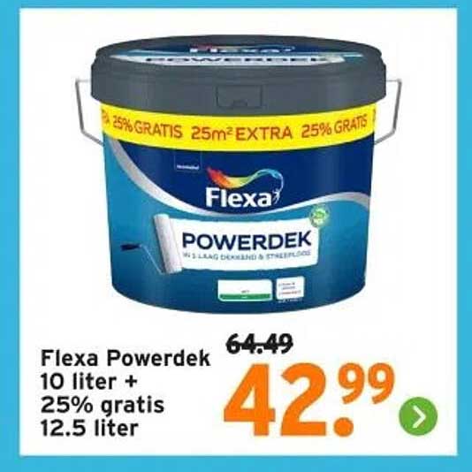 Flexa Powerdek 10 liter + 25% gratis 12.5 liter