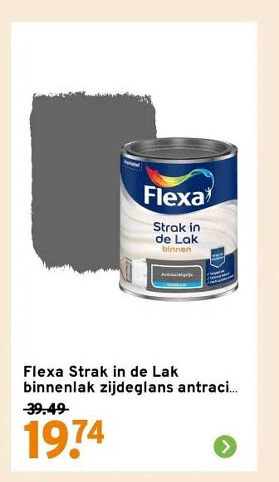 Flexa Strak in de Lak binnenlak zijdeglans antraciet