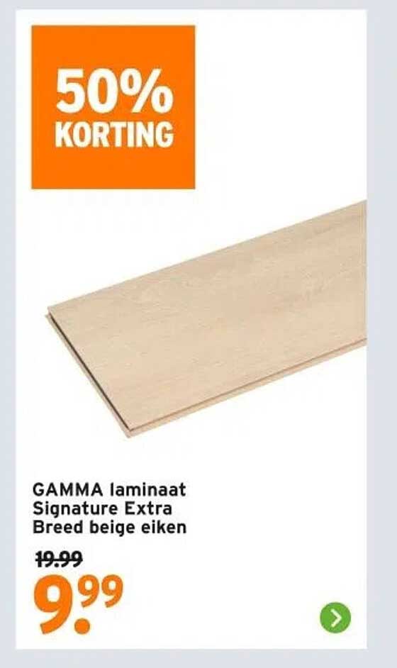 GAMMA laminaat Signature Extra Breed beige eiken