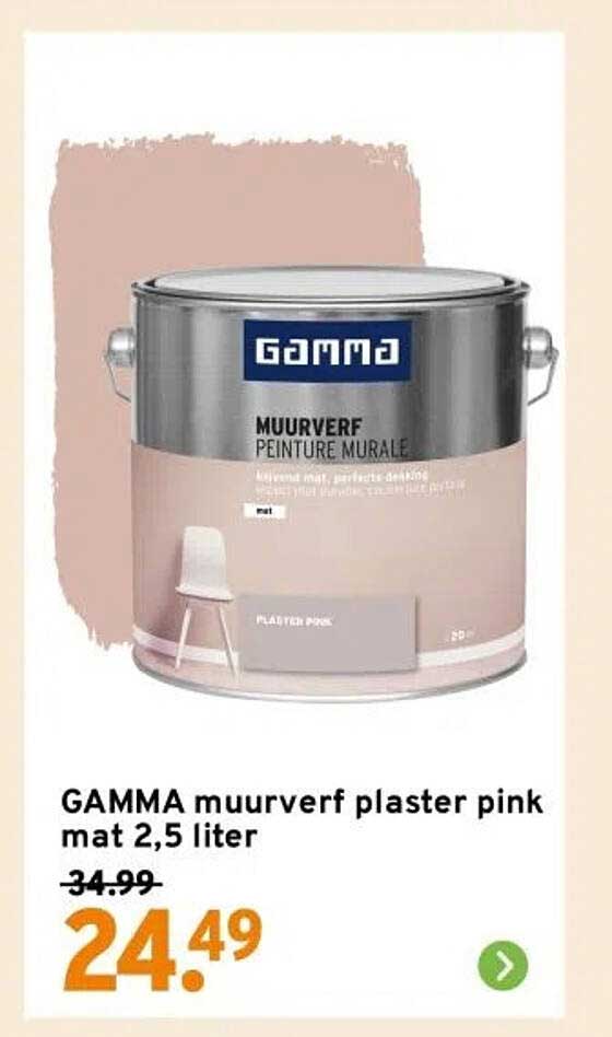 GAMMA muurverf plaster pink mat 2,5 liter
