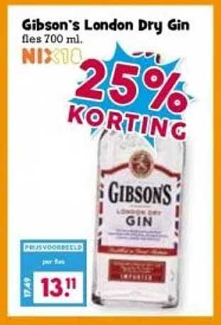 Gibson's London Dry Gin fles 700 ml.