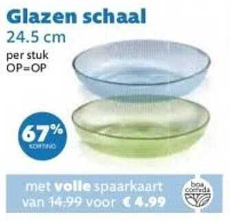Glazen schaal 24.5 cm