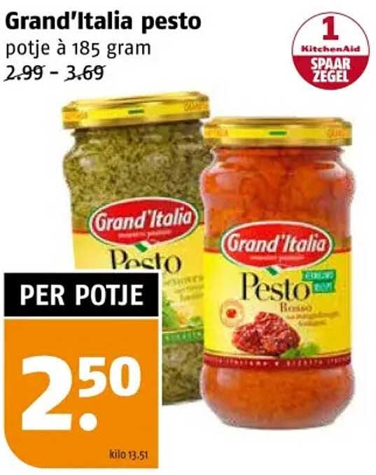 Grand'Italia pesto potje à 185 gram
