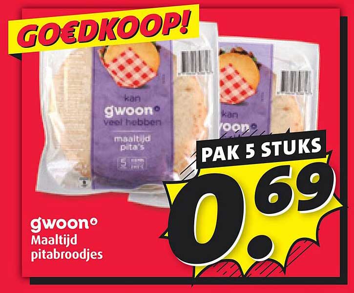 gwoon® Maaltijd pitabroodjes