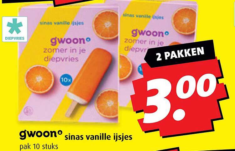 gwoon sinas vanille ijsjes pak 10 stuks