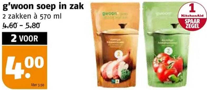 g'woon soep in zak