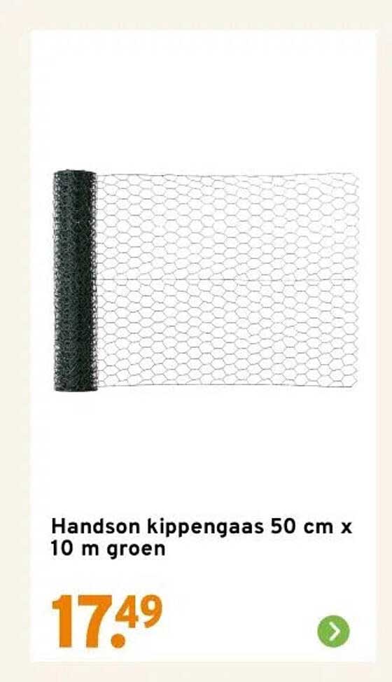 Handson kippengaas 50 cm x 10 m groen