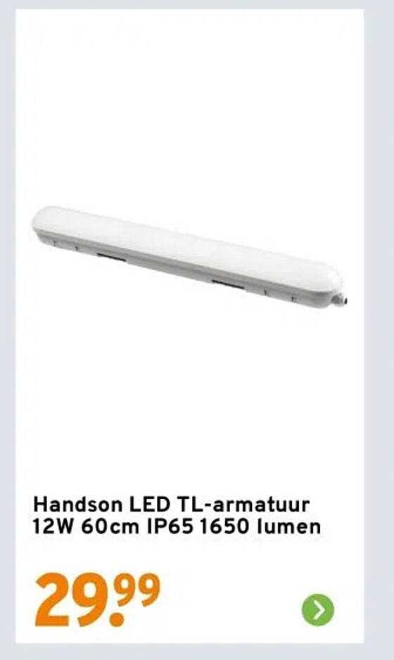 Handson LED TL-armatuur 12W 60cm IP65 1650 lumen