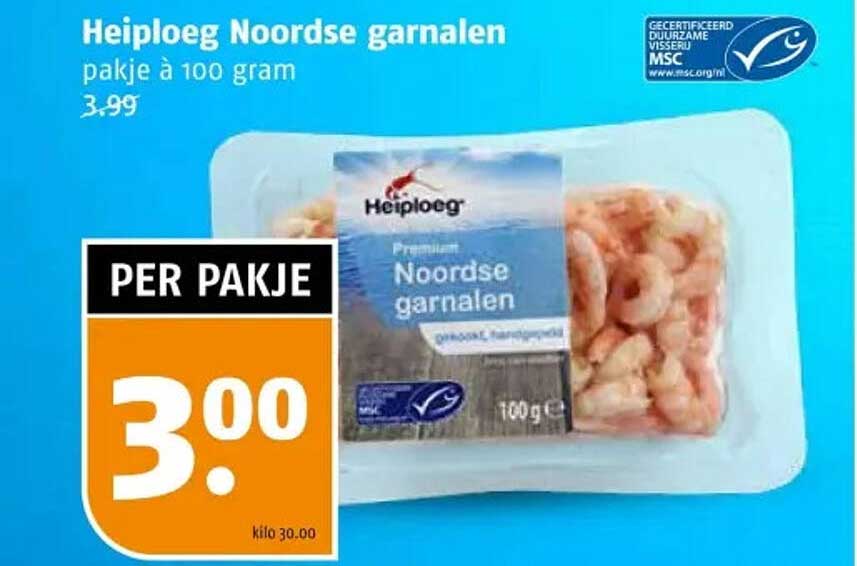 Heiploeg Noordse garnalen pakje à 100 gram