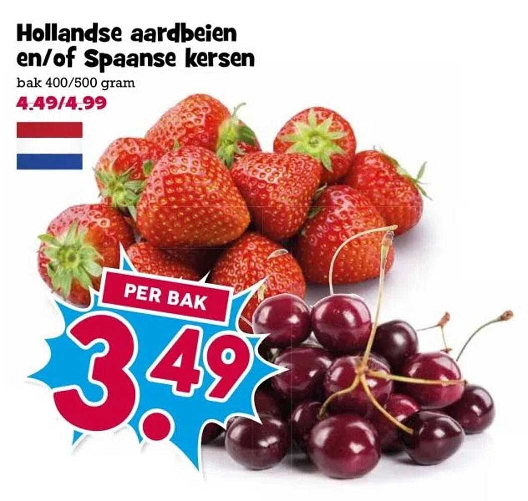 Hollandse aardbeien en/of Spaanse kersen