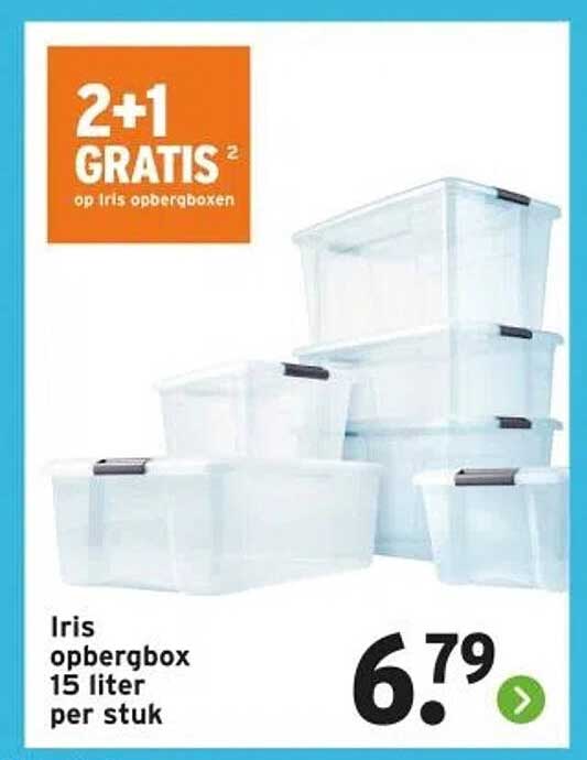 Iris opbergbox 15 liter per stuk