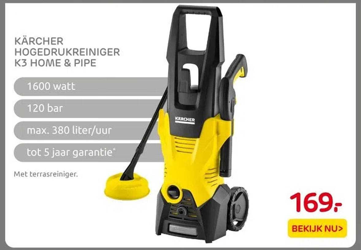 KÄRCHER HOGEDRUKREINIGER K3 HOME & PIPE