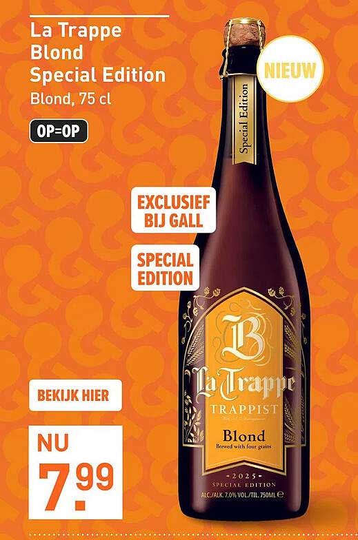 La Trappe Blond Special Edition, Blond, 75 cl