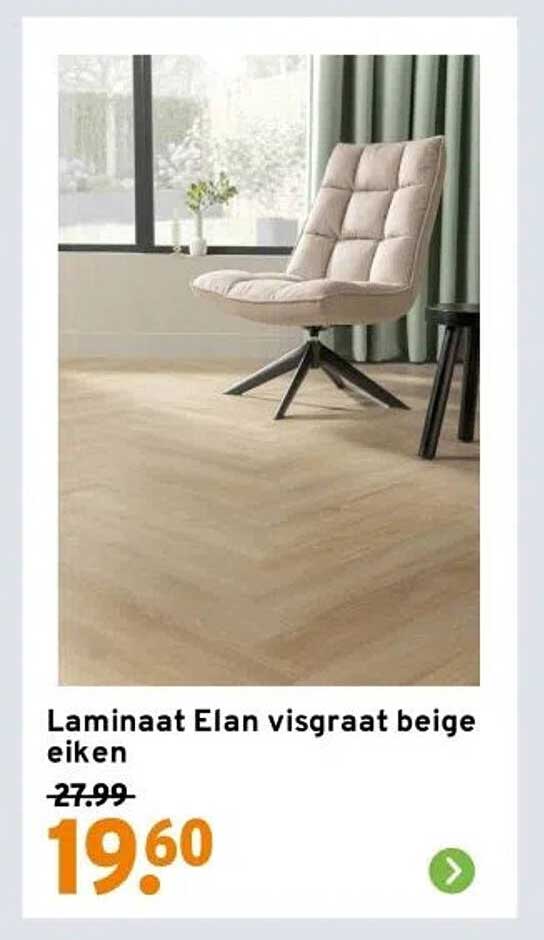 Laminaat Elan visgraat beige eiken