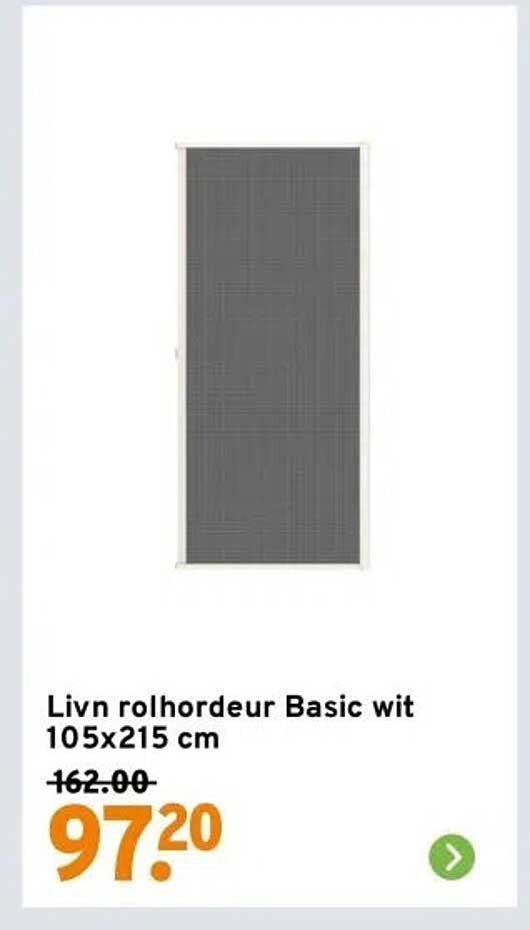 Livn rolgordijn Basic wit 105x215 cm