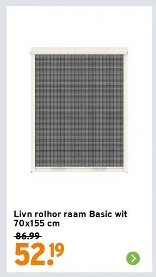 Livn rolgordijn Basic wit 70x155 cm