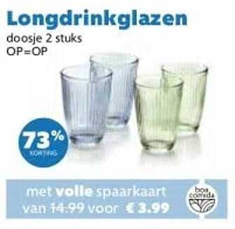Longdrinkglazen doosje 2 stuks