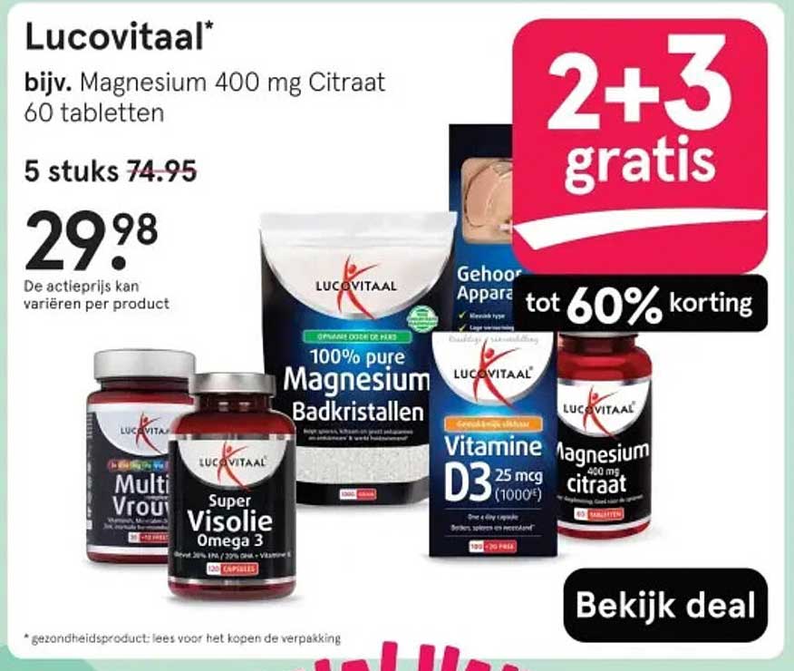 Lucovitaal Magnesium 400 mg Citraat 60 tabletten