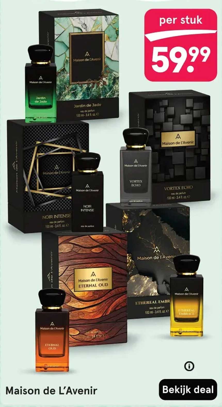 Maison de L’Avenir eau de parfum per stuk 59,99