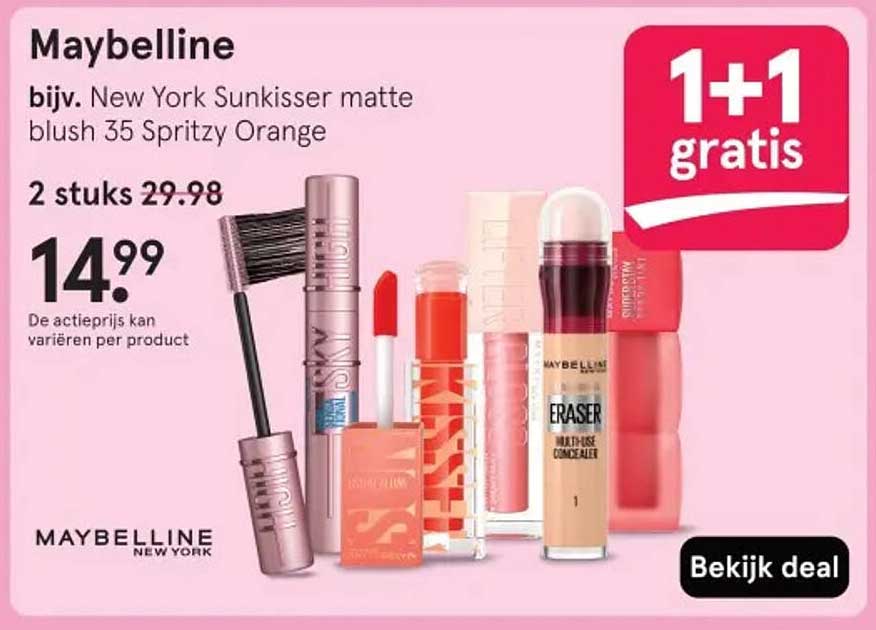 Maybelline 1+1 gratis