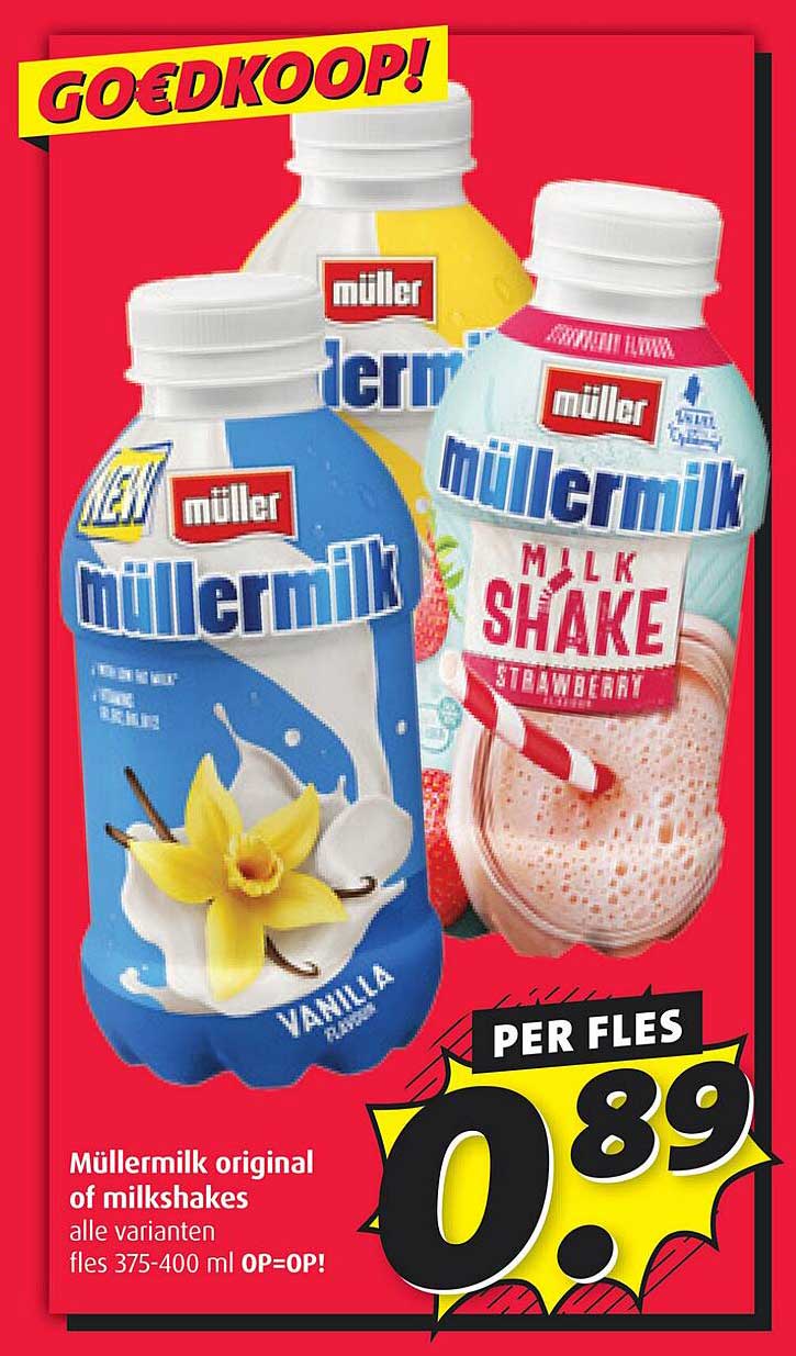 Müllermilk original of milkshakes - alle varianten