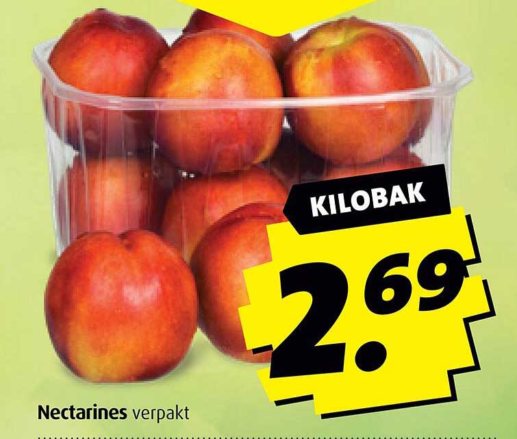 Nectarines verpakt