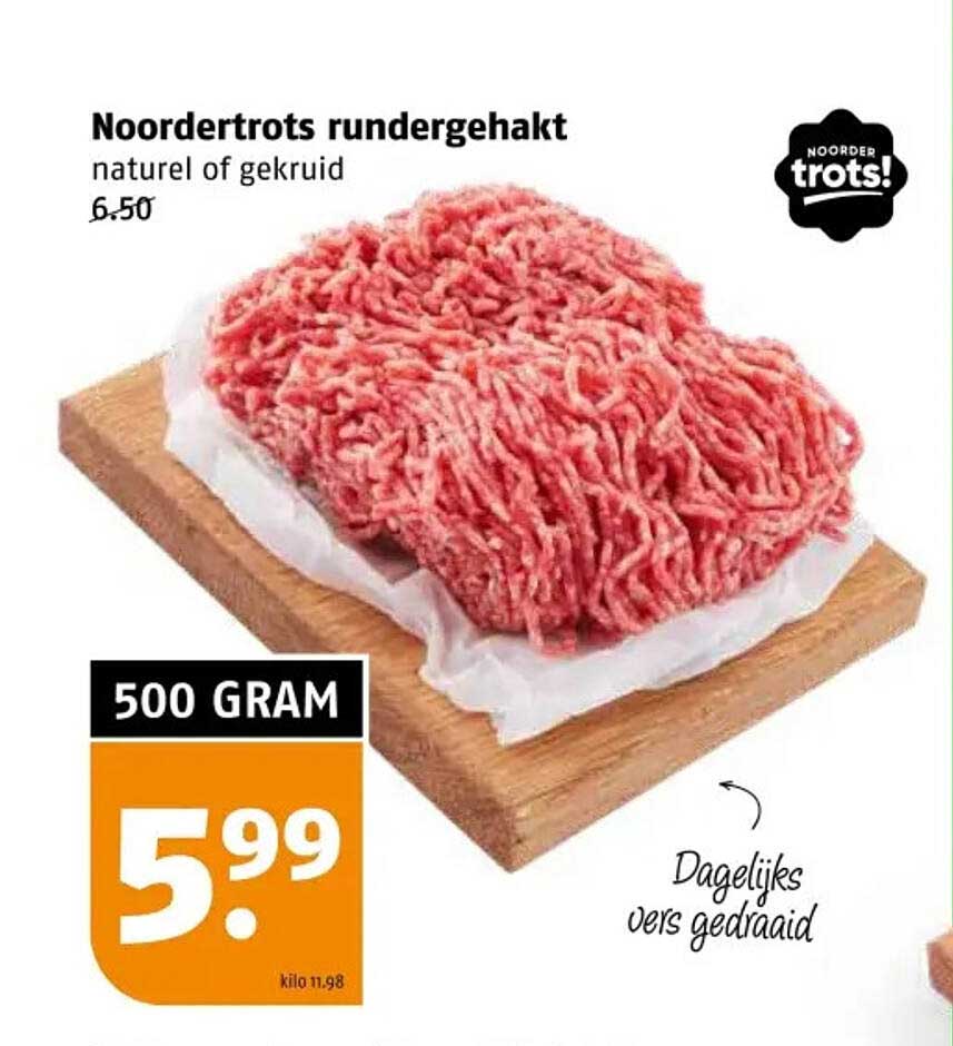 Noordertrrots rundergehakt naturel of gekruid