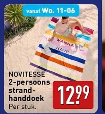 NOVITESSE 2-persoons strand-handdoek