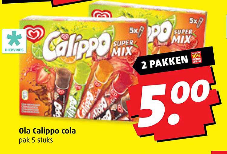 Ola Calippo cola pak 5 stuks