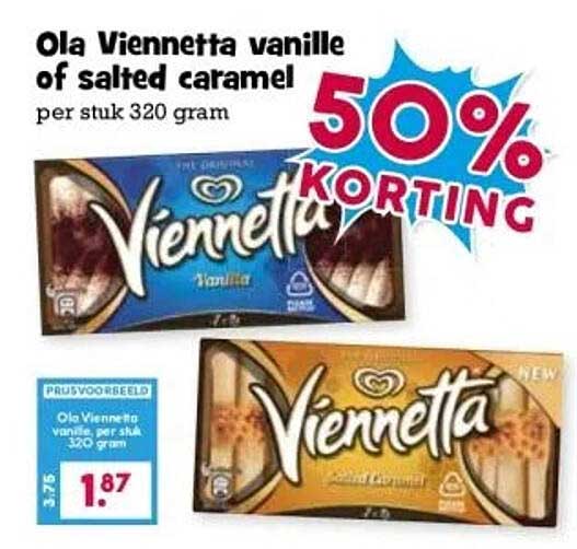 Ola Viennetta vanille of salted caramel per stuk 320 gram