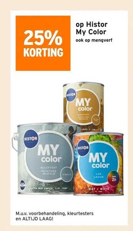 op Histort My Color 25% KORTING